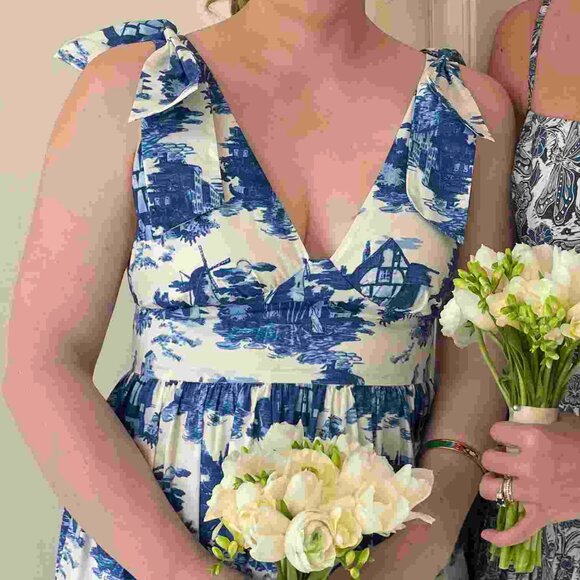 Cara Cara Natasha Dress in Venetian Story Blue - Picture 6 of 6